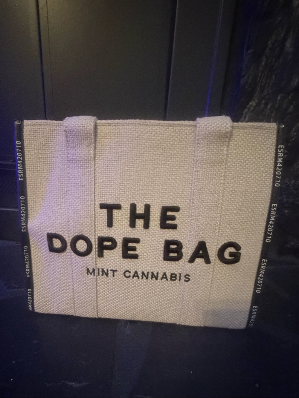 Mint Cannabis “The DOPE Bag” Canvas Tote - Cream - new without tags